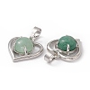 Natural & Synthetic Mixed Gemstone Pendants G-P484-04P-4