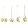 4Pcs 4 Style Loose Tea Infuser with Chain & Hook AJEW-DC0001-10-1