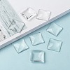 Transparent Glass Square Cabochons X-GGLA-A001-25mm-8