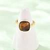 Natural Gemstone Finger Rings with Brass Findings G-H353-04G-3