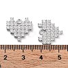 Brass Micro Pave Clear Cubic Zirconia Charms KK-F871-46P-3