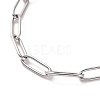304 Stainless Steel Paperclip Chain Bracelet for Men Women BJEW-E031-03P-04-2