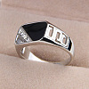 Alloy Micro Pave Cubic Zirconia Finger Rings for Men FS-WGE231C-05-1
