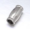 Tarnish Resistant 304 Stainless Steel Magnetic Clasps with Glue-in Ends STAS-M200-C-01-1