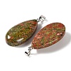 Natural Unakite Pendants GG-CBACB71-02P-07-2