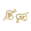 Brass Micro Pave Cubic Zirconia Pendants KK-L243-29G-05-2