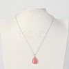Natural & Synthetic Mixed Stone Pendant Necklaces NJEW-JN01116-5