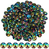 120Pcs Electroplate Glass Links Connectors GLAA-SP0001-73B-1