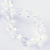 Transparent Glass Bead Strands GLAA-R024-6x8mm-06-2