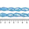 Opaque Solid Color Electroplate Glass Beads Strands LS-EGLA-N013-P8mm-B10-4