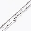 304 Stainless Steel Mesh Chain Necklaces NJEW-F248-10A-P-2