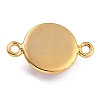 Golden Plated Brass Enamel Links Connectors KK-P197-01A-G04-3
