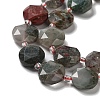 Natural African Bloodstone Beads Strands G-NH0004-040-4