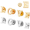 8Pcs 8 Styles Alloy Brooches JEWB-AR0001-16-1