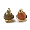 Natural Yanyuan Agate Bell Charms G-R489-24G-2