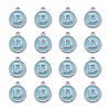 Platinum Plated Alloy Enamel Charms X-ENAM-S118-04D-P-2