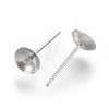 Non-Tarnish Stainless Steel Stud Earring Findings STAS-F186-02P-6mm-1