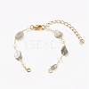 Nuggets Natural Mixed Gemstone Beaded Bracelet Makings AJEW-JB00953-3