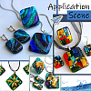 Microwave Kiln Hot Melt Glass Cabochons FIND-SP0004-58B-6