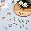 DIY 8 Pairs Rectangle Resin & Walnut Wood Earring Makings DIY-FH0001-87-5