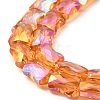 AB Color Plated Transparent Glass Beads Strands EGLA-P051-06A-A04-3