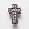 Brass Cubic Zirconia Beads KK-P134-09B-1