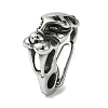 Tibetan Style 304 Stainless Steel Spring Gate Rings STAS-C099-09AS-1