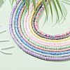 10 Strands 10 Colors Eco-Friendly Handmade Polymer Clay Beads Strand CLAY-YW0001-92-4