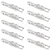 10Pcs Brass Pave Clear Cubic Zirconia Watch Band Clasps KK-BC0013-67S-1