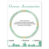 Natural Green Aventurine Beaded Stretch Bracelets for Women LS-WA9993-6-1