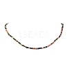 3MM Natural Multicolor Tourmaline Round Beaded Necklaces for Women NJEW-JN06342-3