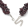 Natural Garnet Beaded Necklaces and Bracelets X-SJEW-Q034-02-4