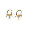 Brass Hoop Earring Findings with Latch Back Closure KK-N233-375-2