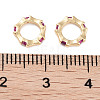 Brass Pave Cubic Zirconia Linking Rings KK-C051-61G-02-2