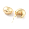 Brass Thick Hoop Earrings EJEW-H301-10G-2