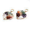 Natural Mixed Stone Pendants G-T131-97B-05-1