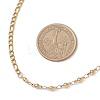 304 Stainless Steel Figaro Chain Ball Link Chain Necklaces for Women NJEW-JN05595-3