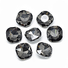 Pointed Back Glass Rhinestone Cabochons RGLA-T032-12x12mm-07-1