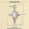 Zinc Alloy with Clear Glass Pendants GL-OY001-06P-2