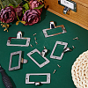 25Pcs Rectangle Zinc Alloy Label Frame Card Holder AJEW-FH0008-75B-4