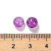 Spray Painted Crackle Glass Beads Strands CCG-XCP0001-08-4