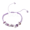 Adjustable Natural Gemstone Braided Bracelets for Women BJEW-JB10997-02-1