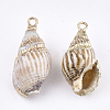 Electroplate Spiral Shell Pendants X-SSHEL-S262-18B-2