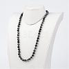 Natural Snowflake Obsidian Necklaces NJEW-D264-15-3