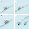 CHGCRAFT 64Pcs 8 Style Zinc Alloy Cord Ends FIND-CA0003-34-5