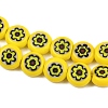 Handmade Millefiori Glass Flat Round Bead Strands LK-P010-06-4