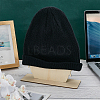 Head Shaped Wooden Hat Display Stands ODIS-WH0086-148C-5