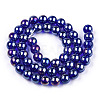 Electroplate Transparent Glass Beads Strands GLAA-T032-T8mm-AB15-2