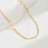 Simple Brass Twisted Bar Link Chain Necklaces for Women WX2955-3-5