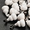 Natural White Jade Pendants G-B127-03P-14-1